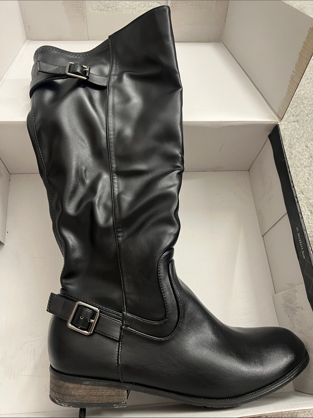Classic Black Knee-High Riding Boots